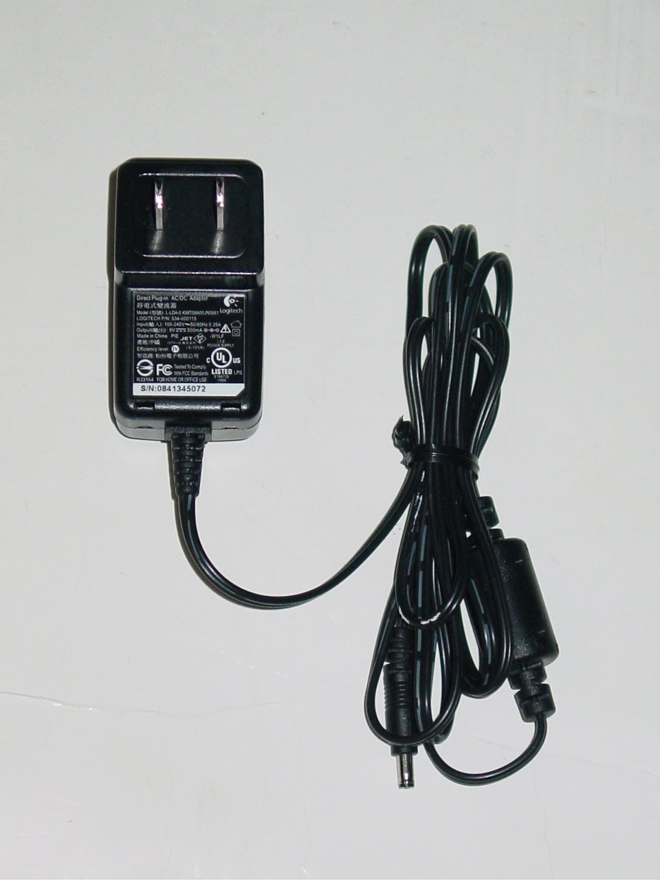 Logitech L-LD4-0 KWT08A00JN0661 AC Adapter 534-000115 8V 500mA