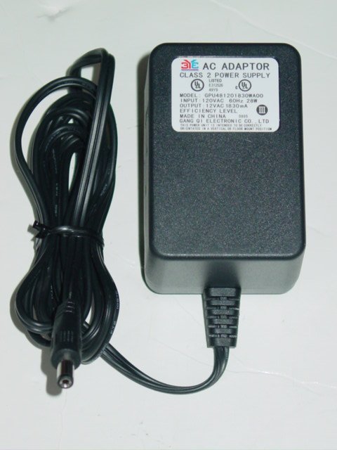 3YE GPU481201830WA00 AC Adapter 12VAC 1830mA