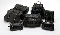 Buffalo Leather 7pc Motorcycle saddlebags and bag set