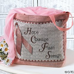 BREAST CANCER AWARENESS TAPESTRY TOTE