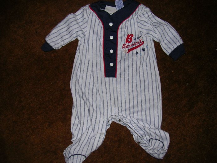 BOYS BASEBALL SLEEPER 3-6 MOS