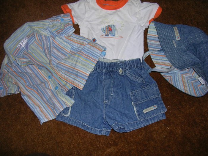 CHILDRENS PLACE 0-3 MOS 4 PC OUTFIT