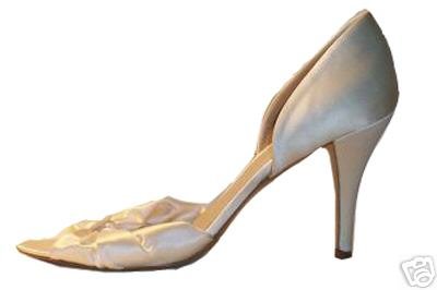 NEW J CREW HADLEY SATIN KNOTTED DâORSAY HIGH HEELS sz 9