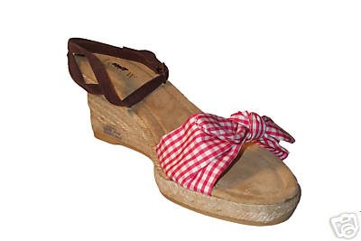 NEW J CREW RED/WHITE GINGHAM ST. TROPEZ ESPADRILLES - 7