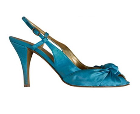 NEW J CREW MARTINE SATIN HEELS in MOSAIC BLUE sz 8