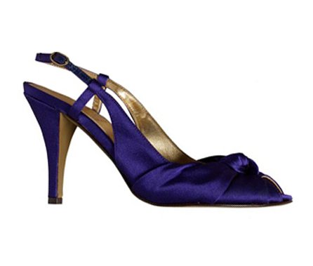 NEW J CREW MARTINE SATIN HEELS in REGAL PURPLE sz 8