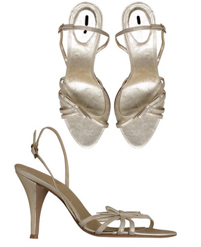NEW J CREW PLATINUM GOLD LUCIE HIGH HEELS sz 7.5 $168