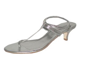 NEW J CREW SILVER HOBBY T-STRAP KITTEN HEELS size 7