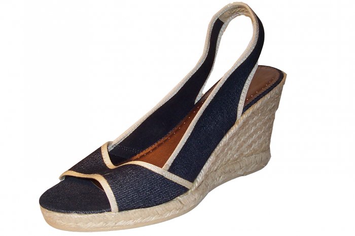 NEW J CREW DENIM SAVANNAH COTTON ESPADRILLES sz 8 $160
