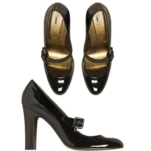 NEW J. Crew Black Patent Leather Mary Janes Heels size 5