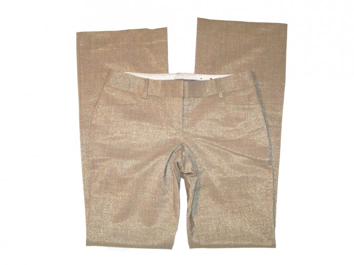 NEW EXPRESS EDITOR PANTS in METALLIC GOLD size 0