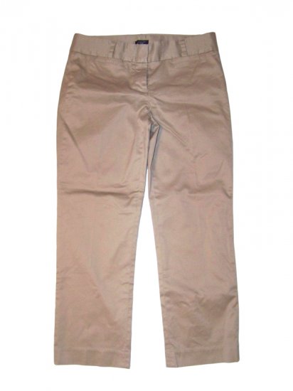 NWT J. CREW BRITISH KHAKI CAFE CAPRI IN STRETCH CHINO
