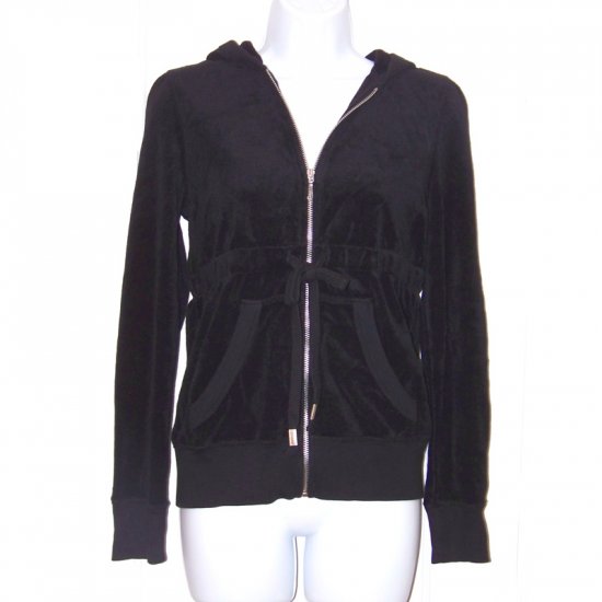 NWT JUICY COUTURE BLACK TERRY HOODIE- M
