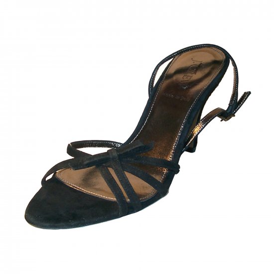 NEW J CREW BLACK SUEDE LUCIE HIGH HEELS sz 9 $168