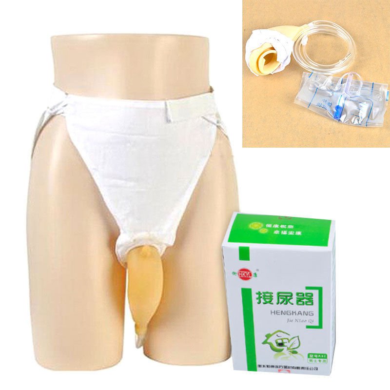 1 Set Male Urinal Pee Holder Bag Test Bladder Incontinence Aid Bathroom Health 1000ml