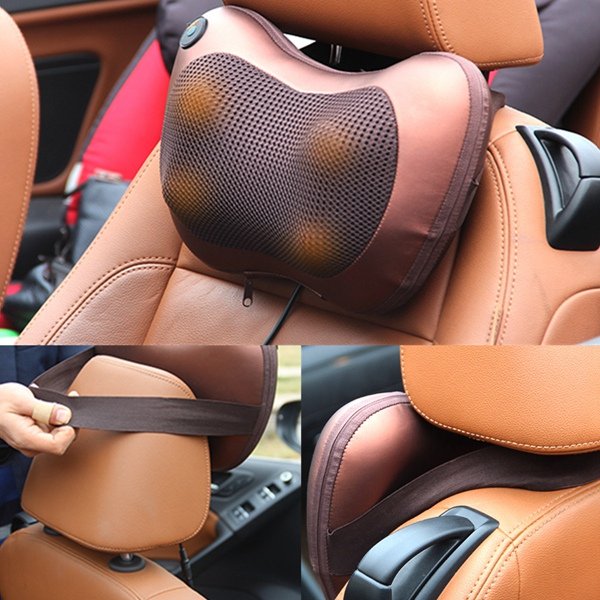 Electric Home Car Vibrating Kneading Heating Magnetic Therapy Massage Cushion Infrared Relax Pillow