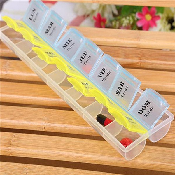 Weekly Medicine Organizer Pill Box Tablet Storage Container Case