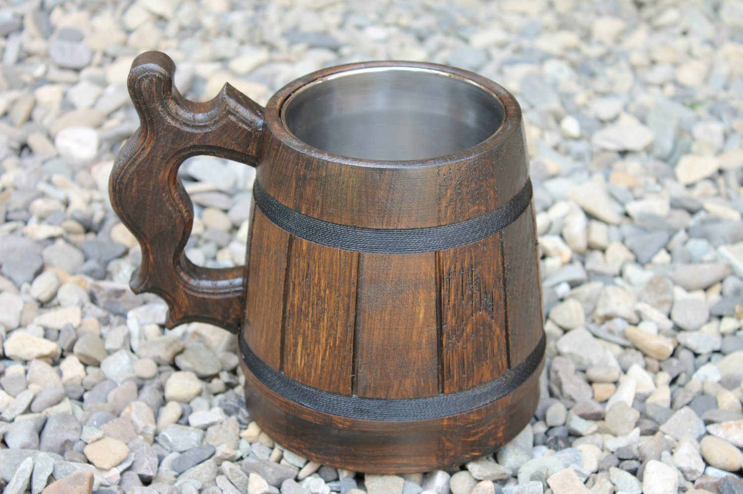 Handmade Unique Design Wood Beer Mug Souvenirs Men Gift Natural Eco Friendly Cup