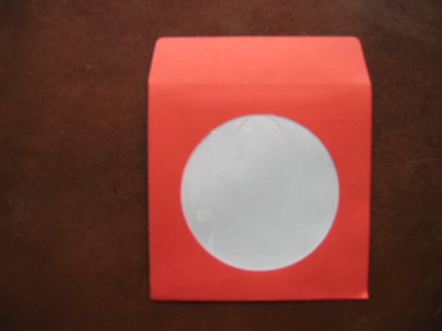 100 3" RED MINI CD-R PAPER SLEEVE ENVELOPE JS207