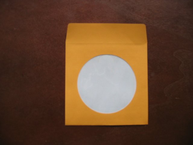 100 3" ORANGE MINI CD-R PAPER SLEEVE ENVELOPE JS209