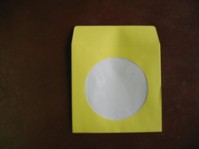 100 3" YELLOW MINI CD-R PAPER SLEEVE ENVELOPE JS210