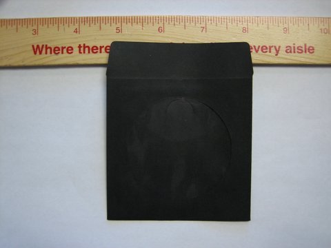 100 3" BLACK MINI CD-R PAPER SLEEVE ENVELOPES JS213
