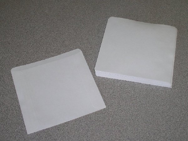 500 CD / DVD PAPER SLEEVES NO WINDOW, NO FLAP - PSP30