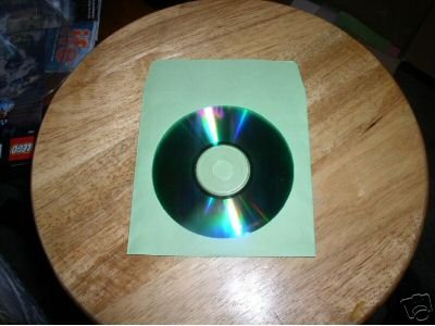 100 GREEN CD PAPER SLEEVES w/ WINDOW & FLAP - PSP60
