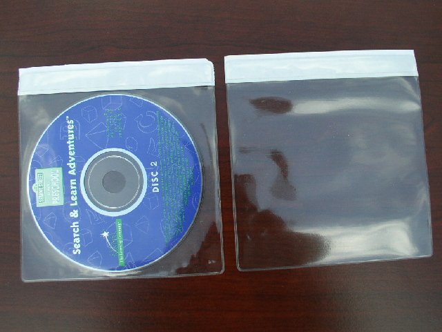 100 CD DVD VINYL (PVC) SLEEVES WITH ADHESIVE SEAL - V2