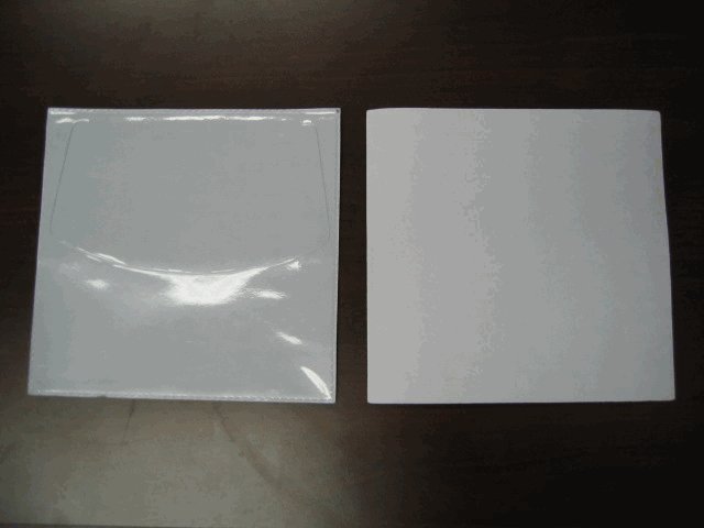 100 POLY CD SLEEVES W/GRAPHIC WINDOW, ADHESIVE BACK V5