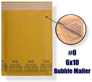100 BUBBLE MAILERS 6" X 10" BL0