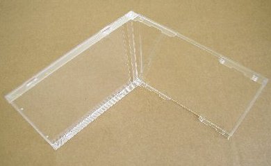100 STANDARD CD JEWEL CASES, CLEAR NO TRAY BL100