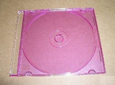 100 5.2mm SLIM CD JEWEL CASE W/ PURPLE TRAY- PSC16PUR