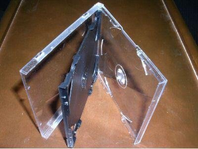 50 SLIM TRIPLE CD JEWEL CASES W/ BLACK TRAY - SLIM3CD