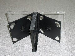 25 MULTI 6 CD JEWEL CASES W/ BLACK TRAYS - PSC90