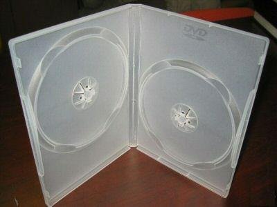 50 DOUBLE DVD CASES w/DVD LOGO, CLEAR - PSD37