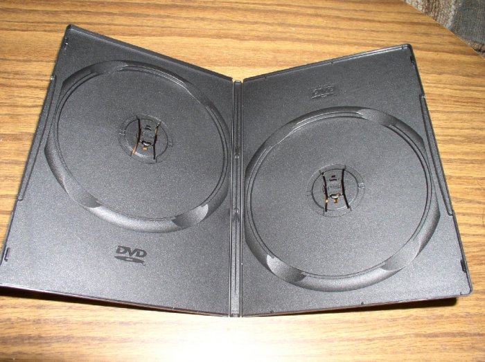 50 BLACK SUPER SLIM DOUBLE 2 DVD CASES - PSD34