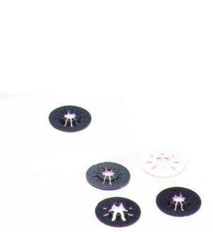 500 CD ROSSETT HUB W/ADHESIVE BACKING, WHITE BL400WHT