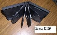 25 MULTI 9 DVD CASE, W/LOGO, BLACK - DH9 - Holds 9 Discs
