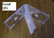25 QUAD CD CLEAR CASES WITH FROSTY CLEAR TRAYS - GF4