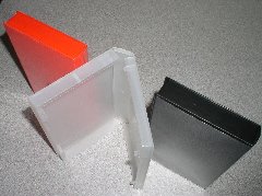 50 STANDARD VHS CASES - BLACK -with center hub - PSV10HUB