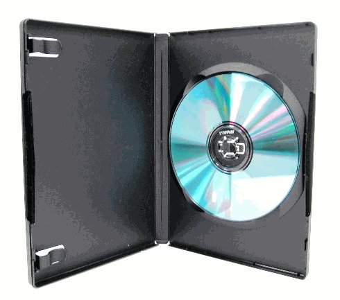 1000 SINGLE DVD CASES, M-LOCK, BLACK - PSD11
