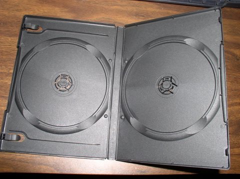 100 Black Double DVD Cases with Booklet Clips - PSD31
