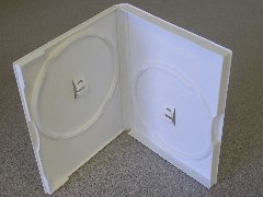 1000 NEW DOUBLE DVD CASES, WHITE - PSD38