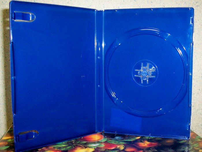 50 NEW STANDARD DVD CASES, BLUE Translucent - BL71PS2
