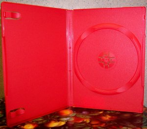 50 NEW STANDARD DVD CASES, RED Opaque - BL72