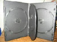 500 SLIM QUAD DVD CASES, BLACK - PSD75