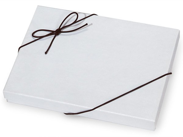 50 Gift Box Elastic Stretch Loops with Pre-Tied Bows - Solid Black 10" Loops