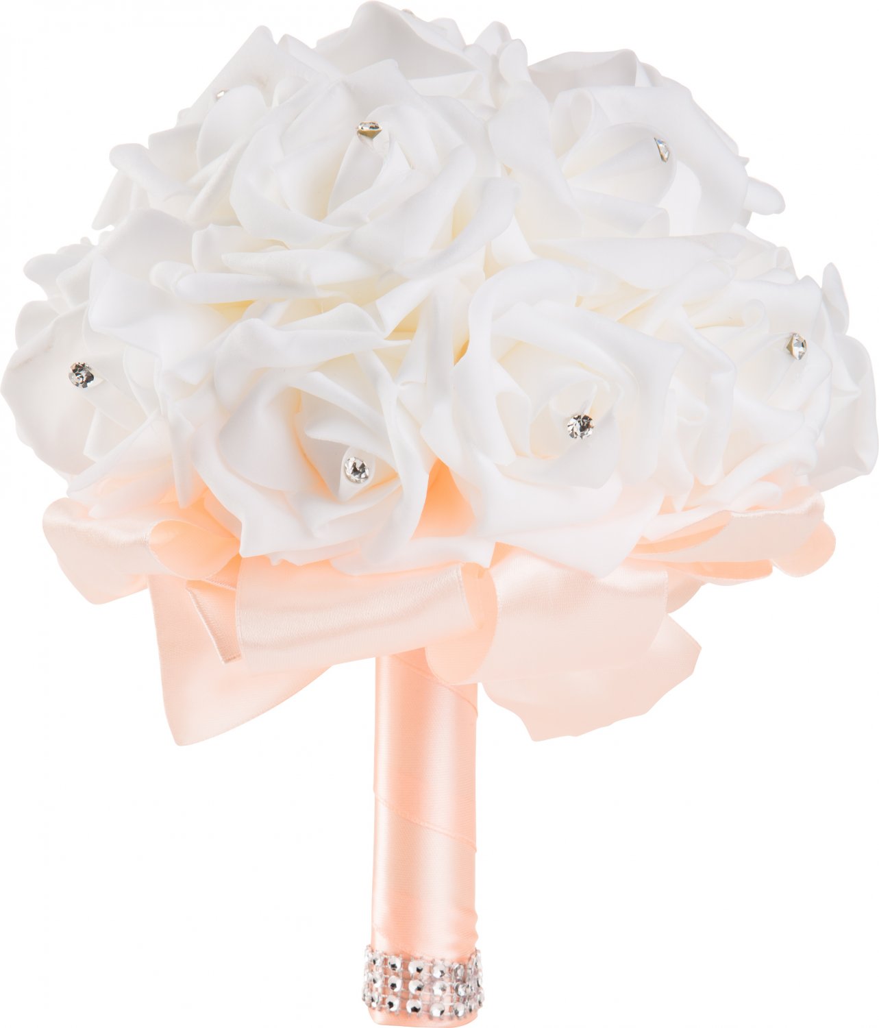 Handmade Peach Wedding Bouquet by WorldofWeddings