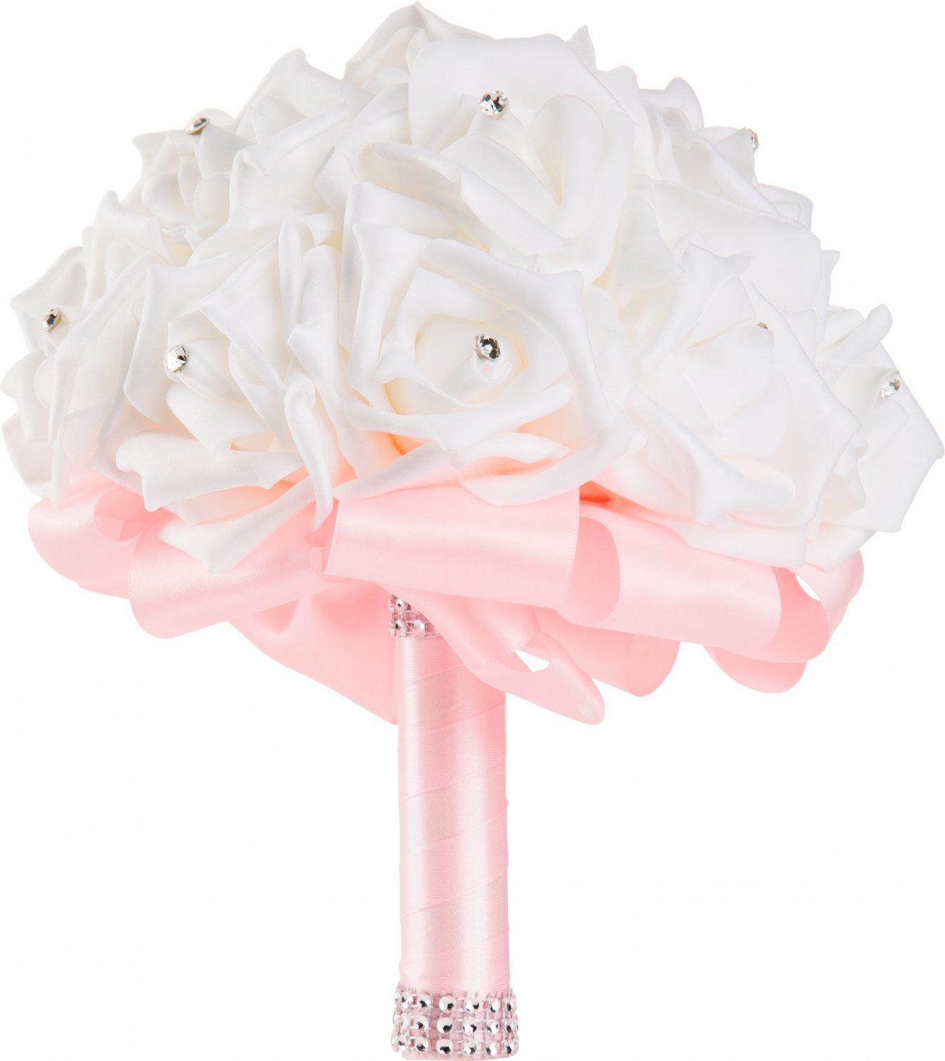 Handmade Light Pink Wedding Bouquet by WorldofWeddings